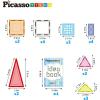 imagePicassoTiles Large Stabilizer Building Block Base Jumbo XL Plate Foundation Kit Magnetic Building Blocks Magnet Tiles Stacking STEM Toy Set21 pcswith IdeaBook