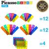 imagePicassoTiles Large Stabilizer Building Block Base Jumbo XL Plate Foundation Kit Magnetic Building Blocks Magnet Tiles Stacking STEM Toy Set28 pcs XL Plate