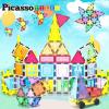 imagePicassoTiles Large Stabilizer Building Block Base Jumbo XL Plate Foundation Kit Magnetic Building Blocks Magnet Tiles Stacking STEM Toy Set61pc with Carry Case