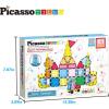 imagePicassoTiles Large Stabilizer Building Block Base Jumbo XL Plate Foundation Kit Magnetic Building Blocks Magnet Tiles Stacking STEM Toy Set61pc with Carry Case