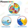 imagePicassoTiles Large Stabilizer Building Block Base Jumbo XL Plate Foundation Kit Magnetic Building Blocks Magnet Tiles Stacking STEM Toy Set75 pcs 2in1