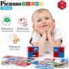 imagePicassoTiles Magnetic Expression Puzzle Toy Building Block Mix ampamp Match Cubes Cubes Magnet Sensory Toys PreSchool Gifts Educational STEM Learning Kit for Kid Baby Toddler Age 3 and Up 8 Pieces PMC08