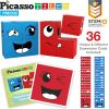 imagePicassoTiles Magnetic Expression Puzzle Toy Building Block Mix ampamp Match Cubes Cubes Magnet Sensory Toys PreSchool Gifts Educational STEM Learning Kit for Kid Baby Toddler Age 3 and Up 8 Pieces PMC08