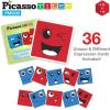 imagePicassoTiles Magnetic Expression Puzzle Toy Building Block Mix ampamp Match Cubes Cubes Magnet Sensory Toys PreSchool Gifts Educational STEM Learning Kit for Kid Baby Toddler Age 3 and Up 8 Pieces PMC08