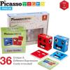 imagePicassoTiles Magnetic Expression Puzzle Toy Building Block Mix ampamp Match Cubes Cubes Magnet Sensory Toys PreSchool Gifts Educational STEM Learning Kit for Kid Baby Toddler Age 3 and Up 8 Pieces PMC08