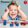 imagePicassoTiles Magnetic Expression Puzzle Toy Building Block Mix ampamp Match Cubes Cubes Magnet Sensory Toys PreSchool Gifts Educational STEM Learning Kit for Kid Baby Toddler Age 3 and Up 8 Pieces PMC08