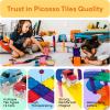 imagePicassoTiles Magnetic Race Track Toys Car Tracks Set for Toddlers Magnet Building Blocks Tiles Sensory Toys for Kids Include 2 Trucks STEM Engage in Thrilling Races Age 3 Year Old Boys Girls30PC Race Track