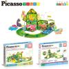 imagePicassoTiles Magnetic Race Track Toys Car Tracks Set for Toddlers Magnet Building Blocks Tiles Sensory Toys for Kids Include 2 Trucks STEM Engage in Thrilling Races Age 3 Year Old Boys Girls89pc Dinosaur