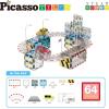 imagePicassoTiles Magnetic Race Track Toys Car Tracks Set for Toddlers Magnet Building Blocks Tiles Sensory Toys for Kids Include 2 Trucks STEM Engage in Thrilling Races Age 3 Year Old Boys Girls64pc w Stadium Seating