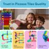 imagePicassoTiles Marble Run 120 Piece Magnetic Building Blocks Magnet Tile Construction Toy Playset STEM Learning Educational Block Child Brain Development Kids Toys for Boys and Girls Age 3 and UpPTG120