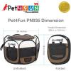 imagePicassoTiles PET4FUN 29 Portable Pet Puppy Dog Cat Animal Playpen Yard Crates Kennel wPremium 600D Oxford Cloth ToolFree Setup Carry Bag Removable Security Mesh CoverShade 2 Storage PocketsBrown