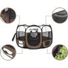 imagePicassoTiles PET4FUN 29 Portable Pet Puppy Dog Cat Animal Playpen Yard Crates Kennel wPremium 600D Oxford Cloth ToolFree Setup Carry Bag Removable Security Mesh CoverShade 2 Storage PocketsBrown