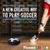 imagePicassoTiles Soccer Hoverball Air Hockey Electric Power Airlifted Hover Ball Indoor Floating Airflow Hovering LED Light and Soft Bumper Battery Powered Training and Playing Age 3 and up PTH100