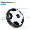 imagePicassoTiles Soccer Hoverball Air Hockey Electric Power Airlifted Hover Ball Indoor Floating Airflow Hovering LED Light and Soft Bumper Battery Powered Training and Playing Age 3 and up PTH100