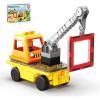 imagePicassoTiles 2 Piece Car Truck Construction Kit Toy Set Vehicle for Magnetic Blocks Building Tile Sensory Magnet Toys with ReEnforced Hitch ampamp Long Bed Educational Puzzle Girls Boys Toddlers Ages 3Crane  Dump Truck  and Ladder