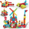 imagePicassoTiles 400pc Construction Toy Straw Building Set Children STEM Learning Interlocking Building Toys Creative Straw Connecting Builder Kits Early Education Kit for Kids Boys ampamp Girls Ages 3 PTS400Hedgehog 116pc