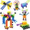imagePicassoTiles Building Chips 600 Pieces Interlocking Construction Chips Creative Disc Block Toy Set STEM Learning Toys for Early Education and Child Brain Development Kids Boys Girls Age 3 and Up PTF60PTF80
