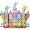 imagePicassoTiles Magnetic Tiles Blocks Magnet Tile Magnets Building Blocks Construction Toy Set with Reflective Leaf Flakes Magnetic Building Tiles Toys STEM Learning Kit Stacking Block Playset PTJ48