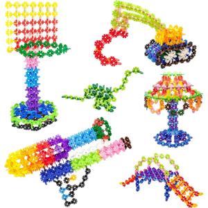 imagePicassoTiles Building Chips 600 Pieces Interlocking Construction Chips Creative Disc Block Toy Set STEM Learning Toys for Early Education and Child Brain Development Kids Boys Girls Age 3 and Up PTF60PTF55