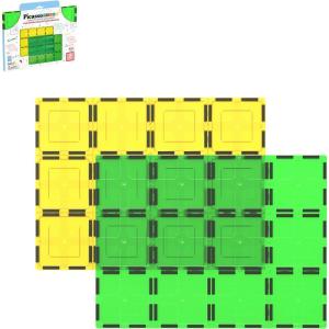 imagePicassoTiles Large Stabilizer Building Block Base Jumbo XL Plate Foundation Kit Magnetic Building Blocks Magnet Tiles Stacking STEM Toy Set2 pcs XL Plate