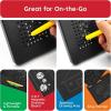 imagePicassoTiles 2in1 Magnetic Drawing Board Toy 12x10 inch Large Magnet Bead Tablet Pad with 2 Facings Alphabet STEM Free Style Educational Erasable ampamp Reusable Learning Writing Playboard in Black PTB042pk 4in1