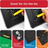 imagePicassoTiles 2in1 Magnetic Drawing Board Toy 12x10 inch Large Magnet Bead Tablet Pad with 2 Facings Alphabet STEM Free Style Educational Erasable ampamp Reusable Learning Writing Playboard in Black PTB04AlphabetFree