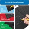 imagePicassoTiles 2in1 Magnetic Drawing Board Toy 12x10 inch Large Magnet Bead Tablet Pad with 2 Facings Alphabet STEM Free Style Educational Erasable ampamp Reusable Learning Writing Playboard in Black PTB042pk 4in1