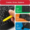 imagePicassoTiles 2in1 Magnetic Drawing Board Toy 12x10 inch Large Magnet Bead Tablet Pad with 2 Facings Alphabet STEM Free Style Educational Erasable ampamp Reusable Learning Writing Playboard in Black PTB04Free Black