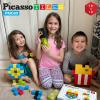imagePicassoTiles 60 Pieces 1quot Magnetic Building Blocks 3D Construction Cubes Magnet Sensory Toys Gifts with Free Idea Book for Kids Toddlers ampamp Babies  PMC60