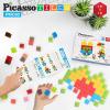 imagePicassoTiles 60 Pieces 1quot Magnetic Building Blocks 3D Construction Cubes Magnet Sensory Toys Gifts with Free Idea Book for Kids Toddlers ampamp Babies  PMC60