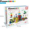 imagePicassoTiles 63 Pcs Magnetic Building Block Tiles with 2 Character Figures Construction Stacking STEM 3D Toy Set Creative Educational Learning Kit Magnet Montessori Playset for Kids ampamp Toddlers Ages 31016pc