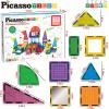 imagePicassoTiles 63 Pcs Magnetic Building Block Tiles with 2 Character Figures Construction Stacking STEM 3D Toy Set Creative Educational Learning Kit Magnet Montessori Playset for Kids ampamp Toddlers Ages 3333pc