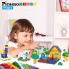 imagePicassoTiles 63 Pcs Magnetic Building Block Tiles with 2 Character Figures Construction Stacking STEM 3D Toy Set Creative Educational Learning Kit Magnet Montessori Playset for Kids ampamp Toddlers Ages 3512pc