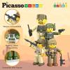 imagePicassoTiles 63 Pcs Magnetic Building Block Tiles with 2 Character Figures Construction Stacking STEM 3D Toy Set Creative Educational Learning Kit Magnet Montessori Playset for Kids ampamp Toddlers Ages 3186pc
