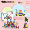 imagePicassoTiles 63 Pcs Magnetic Building Block Tiles with 2 Character Figures Construction Stacking STEM 3D Toy Set Creative Educational Learning Kit Magnet Montessori Playset for Kids ampamp Toddlers Ages 3353pc