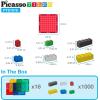 imagePicassoTiles 63 Pcs Magnetic Building Block Tiles with 2 Character Figures Construction Stacking STEM 3D Toy Set Creative Educational Learning Kit Magnet Montessori Playset for Kids ampamp Toddlers Ages 31016pc