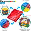 imagePicassoTiles 63 Pcs Magnetic Building Block Tiles with 2 Character Figures Construction Stacking STEM 3D Toy Set Creative Educational Learning Kit Magnet Montessori Playset for Kids ampamp Toddlers Ages 312pc addon2