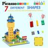imagePicassoTiles 63 Pcs Magnetic Building Block Tiles with 2 Character Figures Construction Stacking STEM 3D Toy Set Creative Educational Learning Kit Magnet Montessori Playset for Kids ampamp Toddlers Ages 3512pc