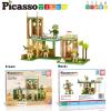 imagePicassoTiles 63 Pcs Magnetic Building Block Tiles with 2 Character Figures Construction Stacking STEM 3D Toy Set Creative Educational Learning Kit Magnet Montessori Playset for Kids ampamp Toddlers Ages 3186pc
