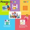imagePicassoTiles 63 Pcs Magnetic Building Block Tiles with 2 Character Figures Construction Stacking STEM 3D Toy Set Creative Educational Learning Kit Magnet Montessori Playset for Kids ampamp Toddlers Ages 3333pc
