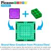 imagePicassoTiles 63 Pcs Magnetic Building Block Tiles with 2 Character Figures Construction Stacking STEM 3D Toy Set Creative Educational Learning Kit Magnet Montessori Playset for Kids ampamp Toddlers Ages 31016pc