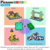 imagePicassoTiles 63 Pcs Magnetic Building Block Tiles with 2 Character Figures Construction Stacking STEM 3D Toy Set Creative Educational Learning Kit Magnet Montessori Playset for Kids ampamp Toddlers Ages 31016pc