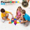 imagePicassoTiles Building Blocks Inspirational Kit 3D Building Construction Toys Clear Magnetic Stacking Set STEM Playboards Magnet Felt Tiles Novelty Games Creativity Beyond Imagination