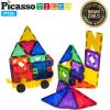 imagePicassoTiles Building Blocks Inspirational Kit 3D Building Construction Toys Clear Magnetic Stacking Set STEM Playboards Magnet Felt Tiles Novelty Games Creativity Beyond Imagination