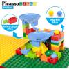 imagePicassoTiles Kids Activity Center Play Table ampamp Study Desk Set Sandbox Water Tight Container Storage Allin1 STEM Toy Kit Playset with 331pc Dual Size Building Bricks Construction Blocks Marble Run581 PCs Table  Storage Bin  Chair Set