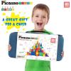 imagePicassoTiles Magnetic Building Block Set Right Triangle Magnet Tiles Construction Toy STEM Learning Kit Educational Playset Playboard Pretend Play Stacking Blocks Child Brain Development PTE02101Pc w Carry Case