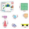 imagePicassoTiles Magnetic Building Block Set Right Triangle Magnet Tiles Construction Toy STEM Learning Kit Educational Playset Playboard Pretend Play Stacking Blocks Child Brain Development PTE0263Pc Diamond