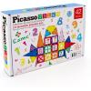 imagePicassoTiles Magnetic Building Blocks with Tiles and Clickin Educational Graphic Arts Magnet Construction Toy Set STEM Learning Playset Child Brain Development Stacking Playboard