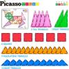 imagePicassoTiles Master Builder Magnetic Early Educational Toy Building Block Kit with 3 in 1 Playboard for KidBaby Ages 3 and Up STEM Construction with School Bus Hospital Police Station 300 PiecePB36