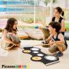 imagePicassoTiles PT49 Kids 49Key Flexible RollUp Educational Electronic Digital Music Piano Keyboard wRecording Feature 8 Different Tones 6 Educational Demo Songs ampamp Buildin Speaker  RainbowPT50BLUWHT